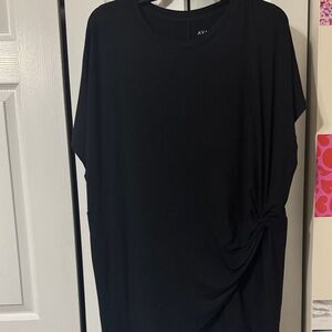 Ava & Viv Women's Black Knotted Top